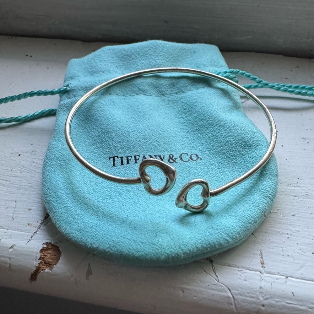 Tiffany & Co. Silver Open Heart Bracelet